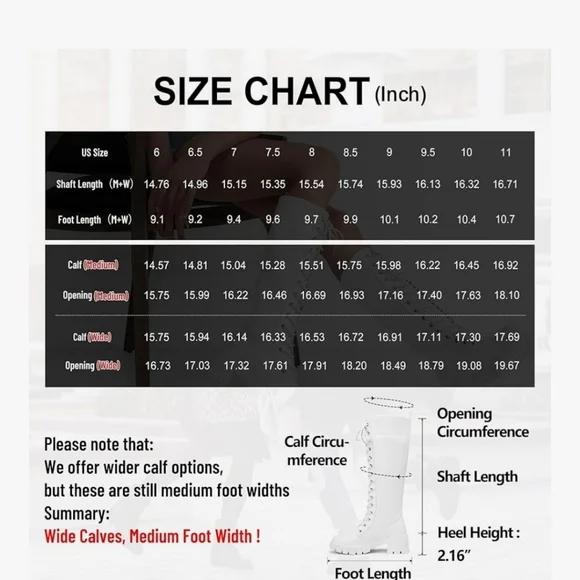 Women's White Knee-High Lace-Up Boots PU and Knit Material New - Picture 5 of 16